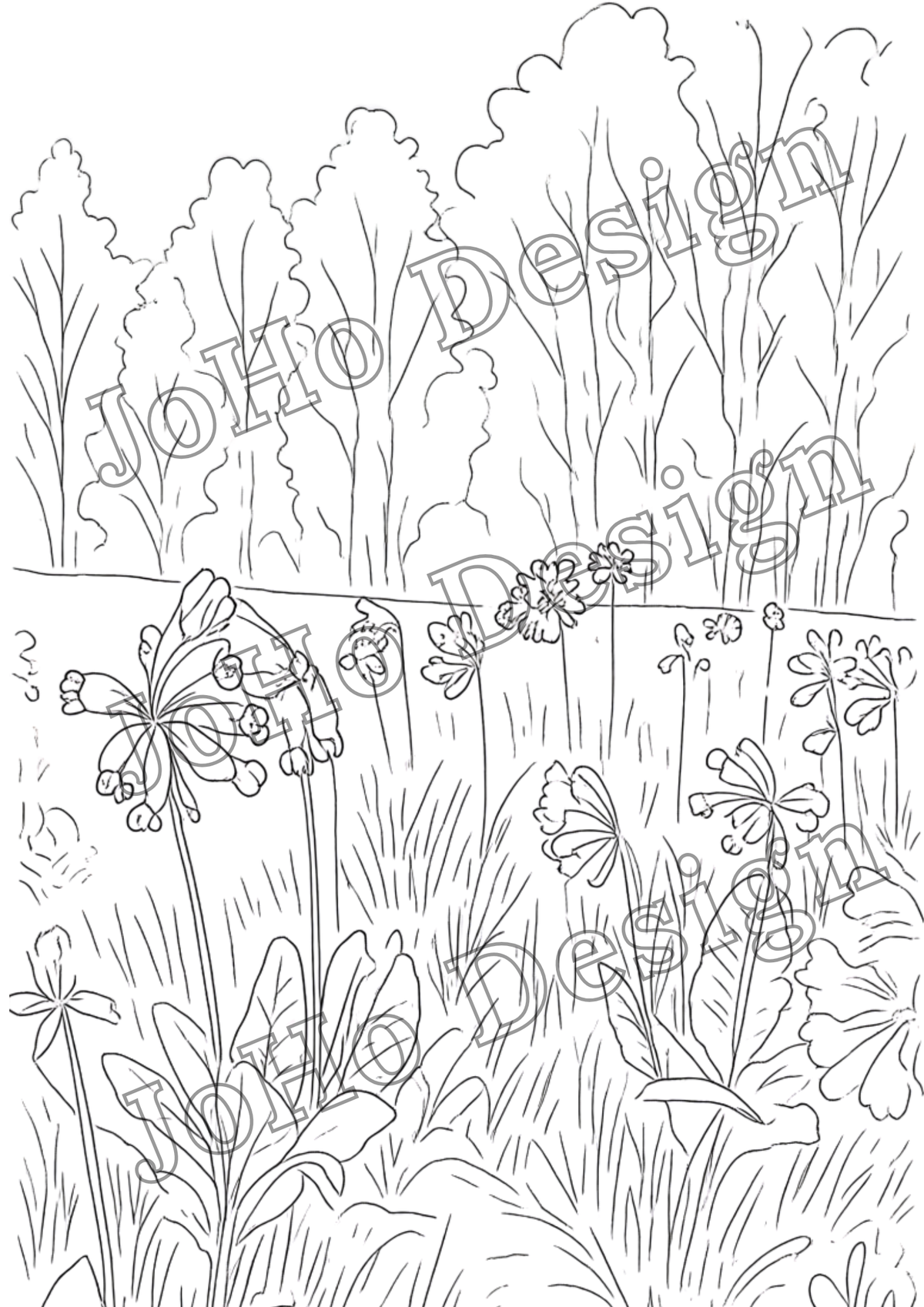 En stund med blommor - En digital målarbok för vuxna ✨Lanseringspris t o m 1 nov!
