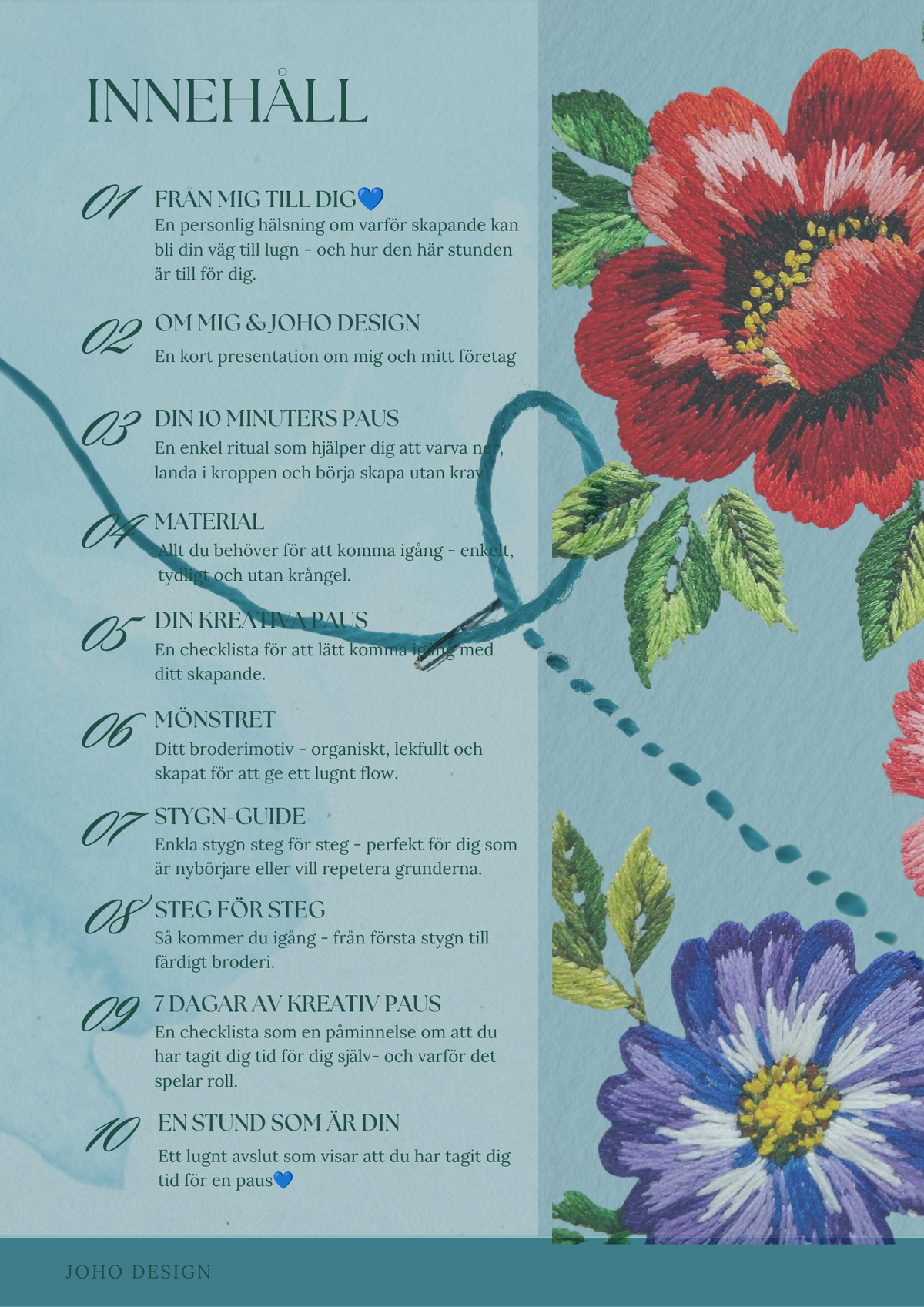 E-bok: Brodera lugn - Blomster paus