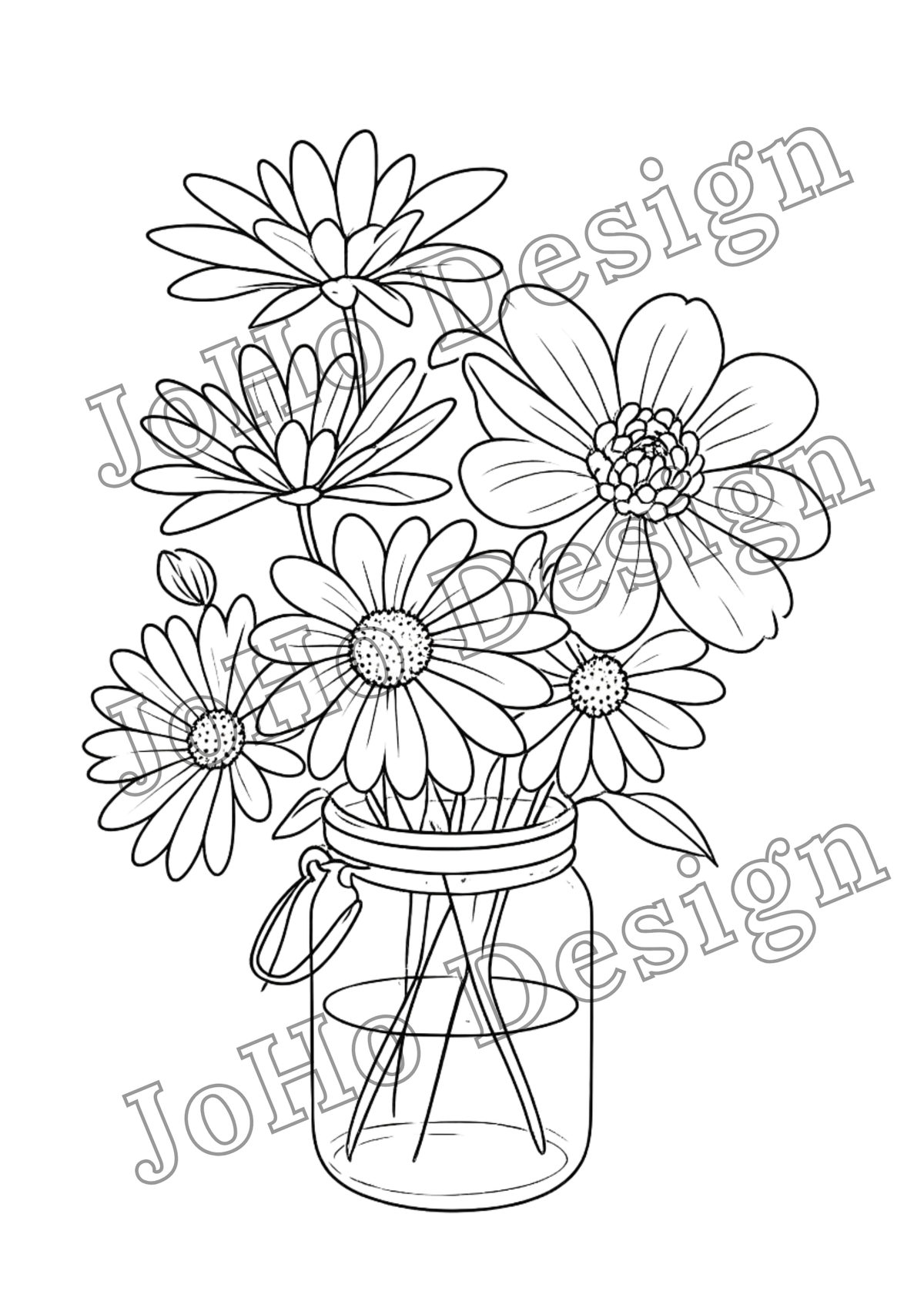En stund med blommor - En digital målarbok för vuxna ✨Lanseringspris t o m 1 nov!