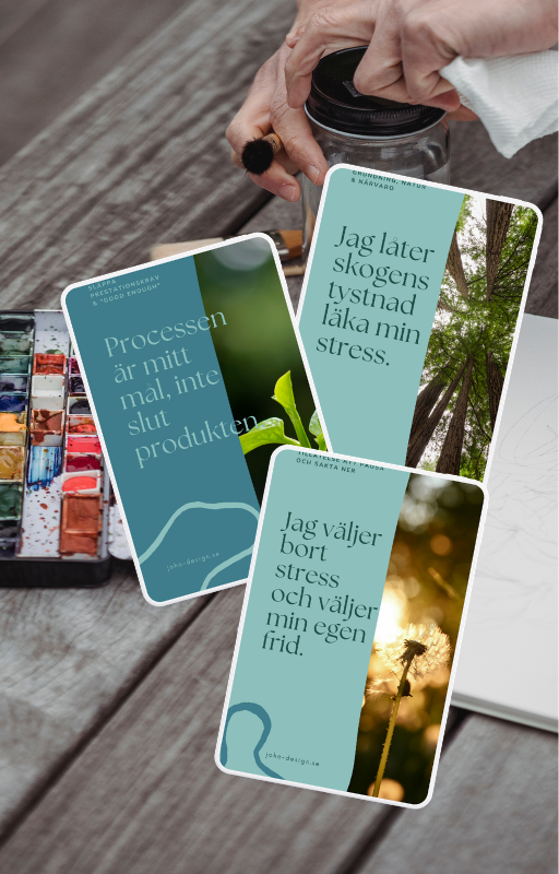 100 Digitala Affirmationskort för Kreativ Återhämtning – Minska Stress & Hitta Skaparglädje