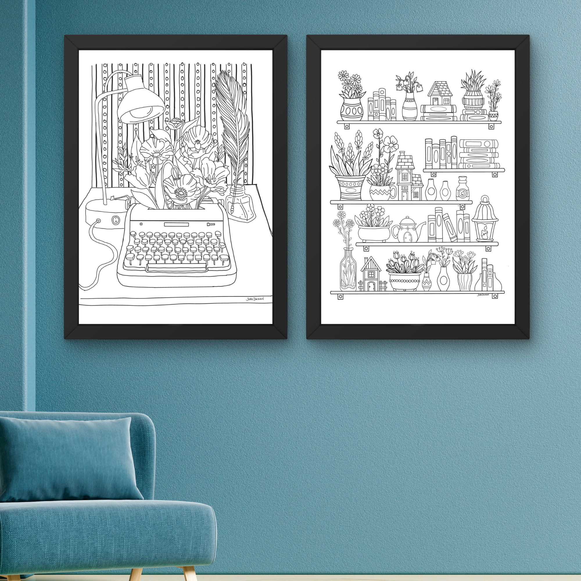 Målarlugn - digitala målarsidor 2-pack